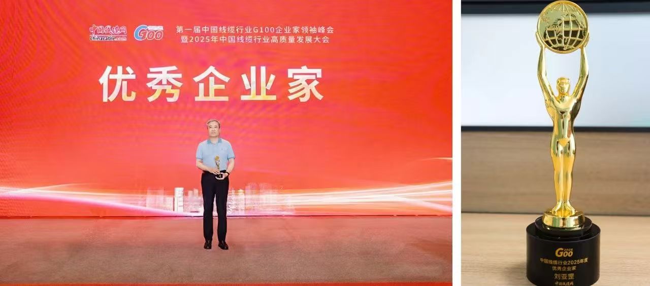 青缆副董事长总经理刘亚罡荣获 第一届中国线缆行业“优秀企业家”称号(图2)
